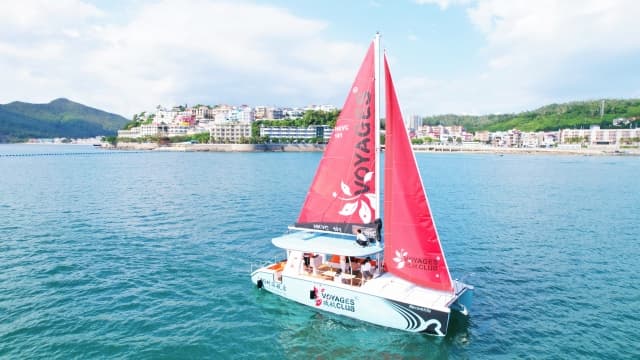 34尺双体帆船“海上游南澳”路线一:海洋翡翠路,碧波生态游